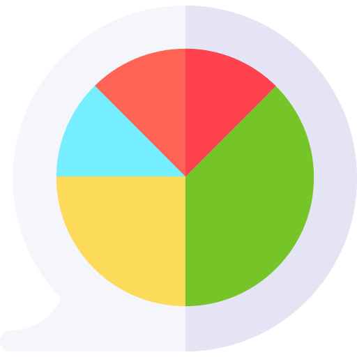 gráfico de pizza Basic Rounded Flat Ícone