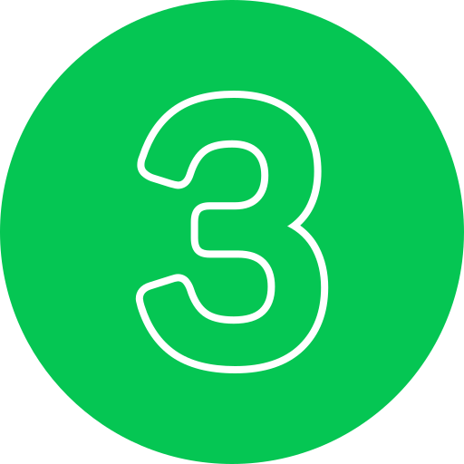 番号 3 Generic color fill icon