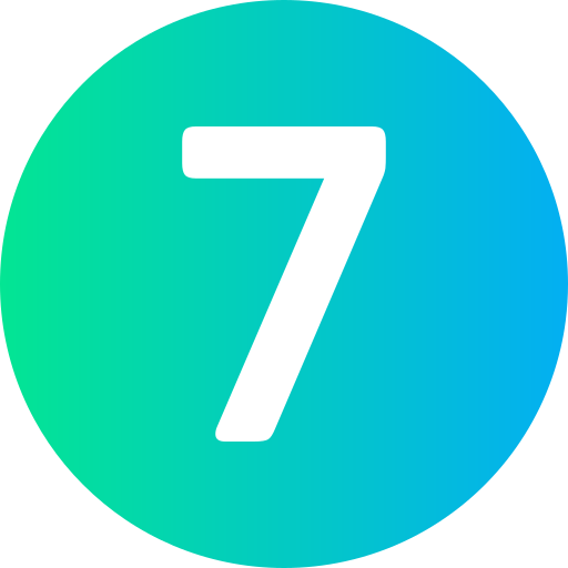 번호 7 Generic gradient fill icon