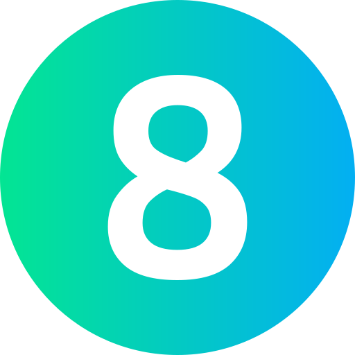 숫자 8 Generic gradient fill icon