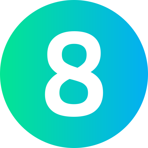 numero 8 Generic gradient fill icono