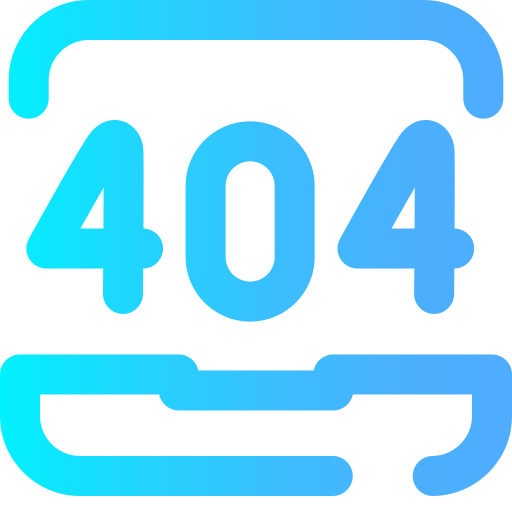 404 error Super Basic Omission Gradient icon