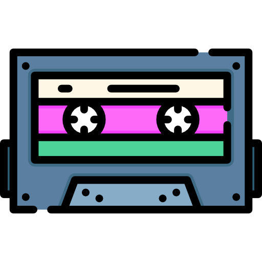 cinta de casete Special Lineal color icono