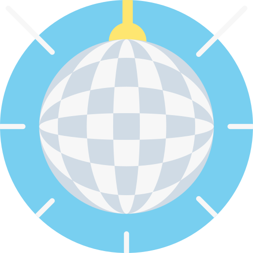 kula dyskotekowa Detailed Flat Circular Flat ikona