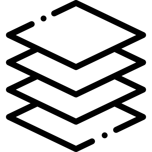 層 Detailed Rounded Lineal icon