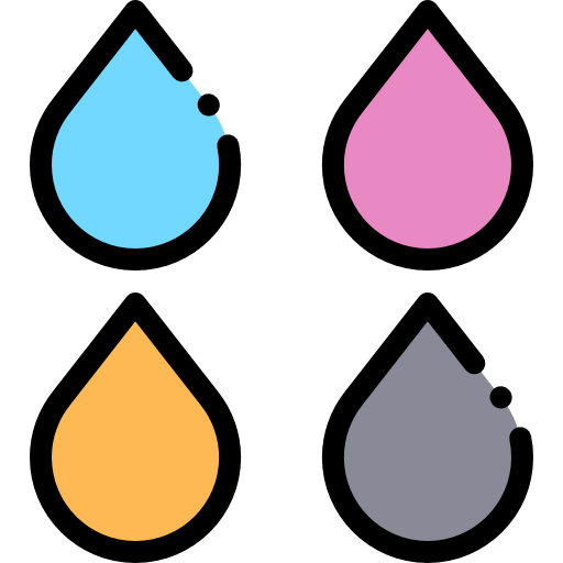 Drops Detailed Rounded Lineal color icon