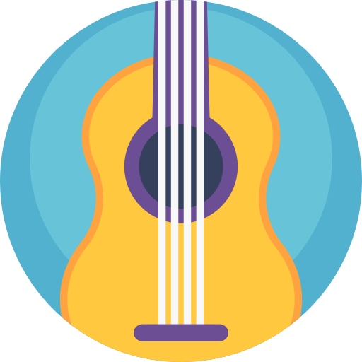 Guitar Detailed Flat Circular Flat icon