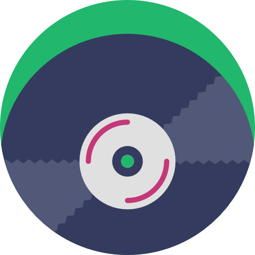 Vinyl Detailed Flat Circular Flat icon