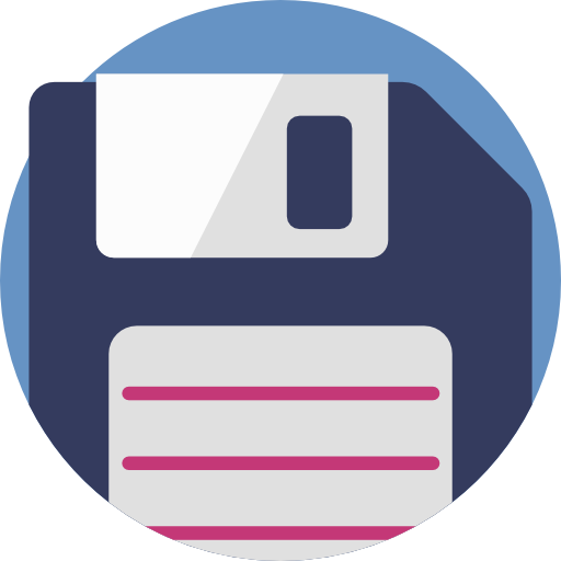 floppy disk Detailed Flat Circular Flat icona