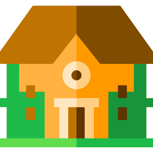 huis Basic Straight Flat icoon