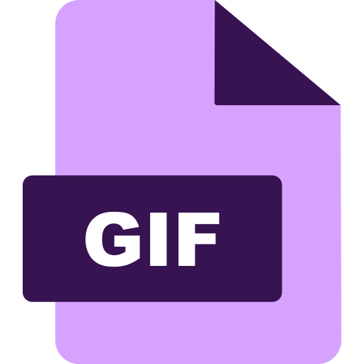 GIF File Generic color fill icon
