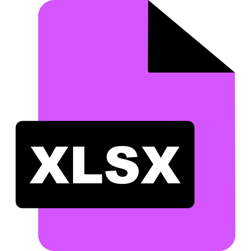 xlsx Generic color fill icona