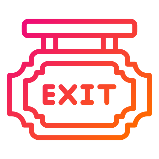 Exit Generic gradient outline icon
