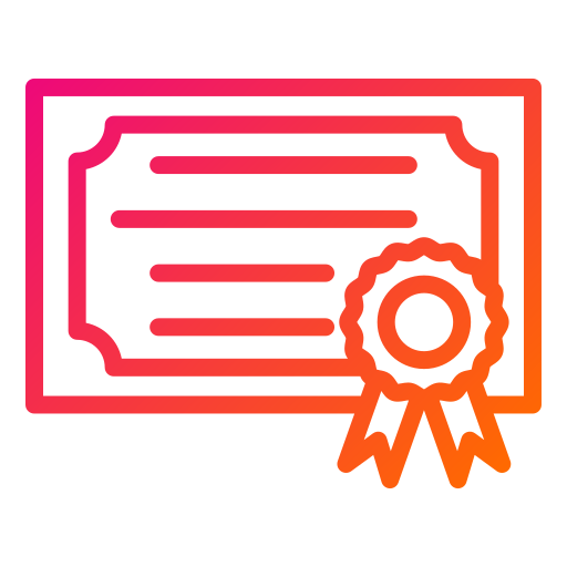 Сертификат Generic gradient outline иконка
