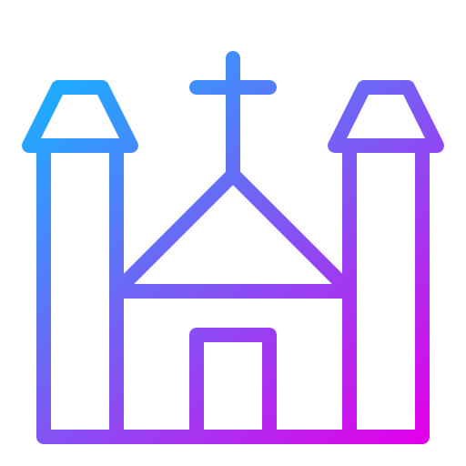 Cathedral Generic gradient outline icon