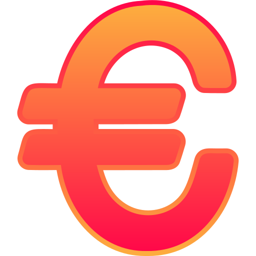 euro Generic gradient lineal-color icoon