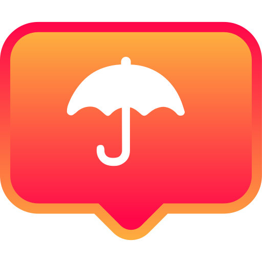 paraguas Generic gradient lineal-color icono