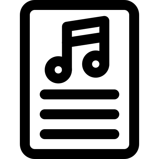 Lyrics Generic black outline icon