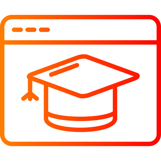 E Learning Generic gradient outline icon