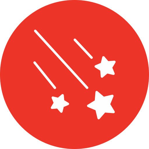 Shooting stars Generic color fill icon