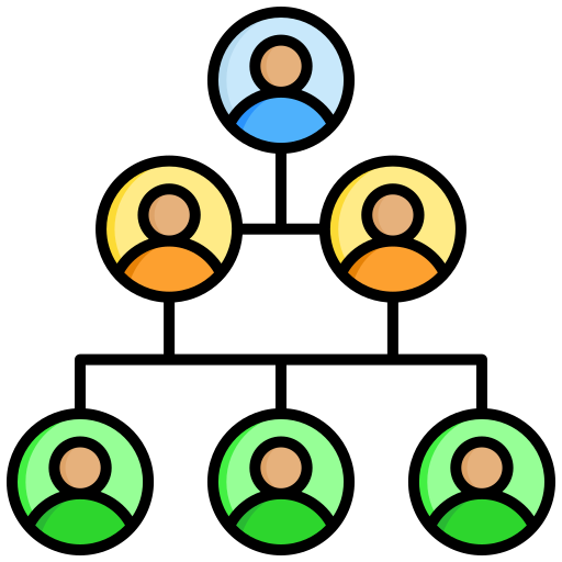 struktura organizacyjna Generic color lineal-color ikona