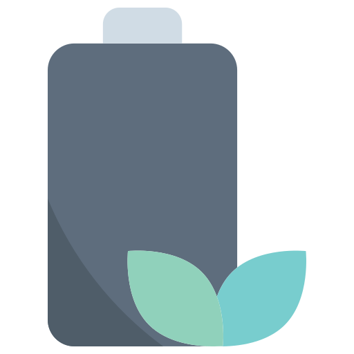 Eco battery Generic color fill icon