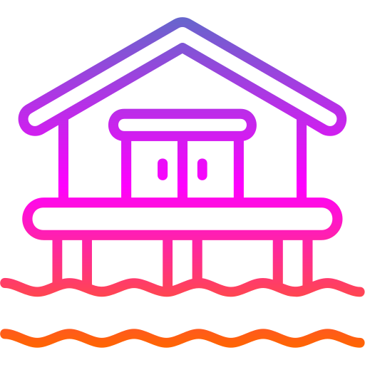 strand huis Generic gradient outline icoon