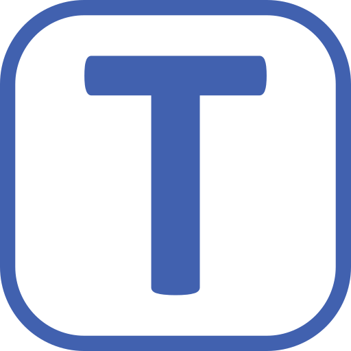 buchstabe t. Generic color fill icon
