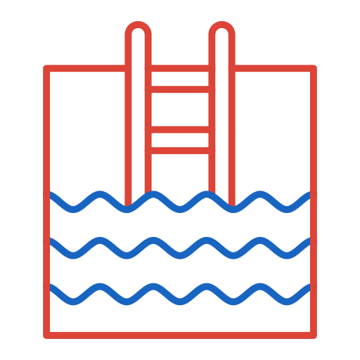 Плавательный бассейн Generic color outline иконка