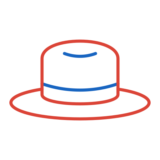 chapeau fedora Generic color outline Icône