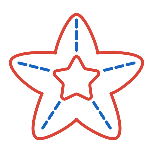 Étoile de mer Generic color outline Icône