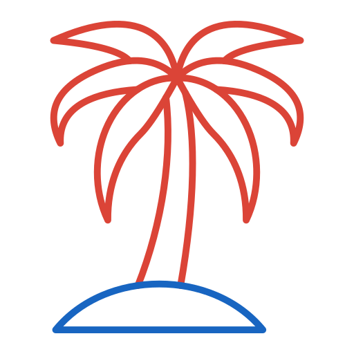 Пальма Generic color outline иконка