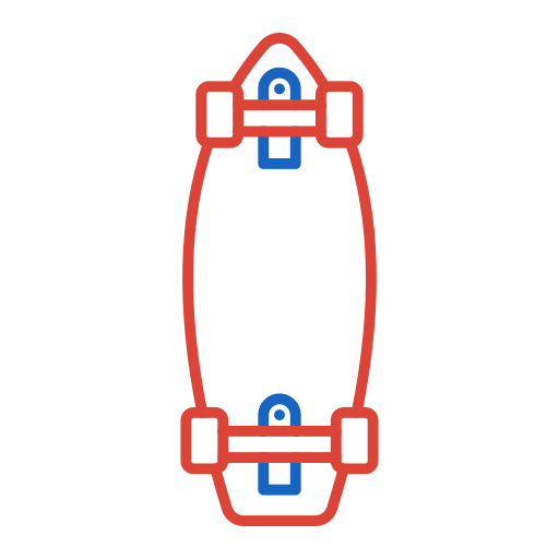 longboard Generic color outline icono