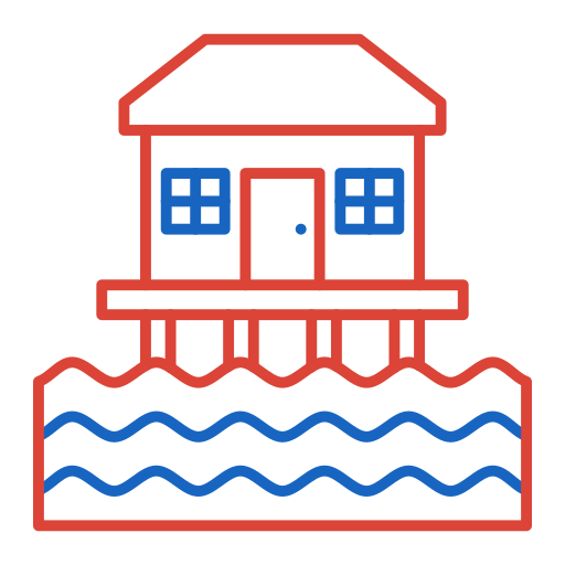 casa en la playa Generic color outline icono