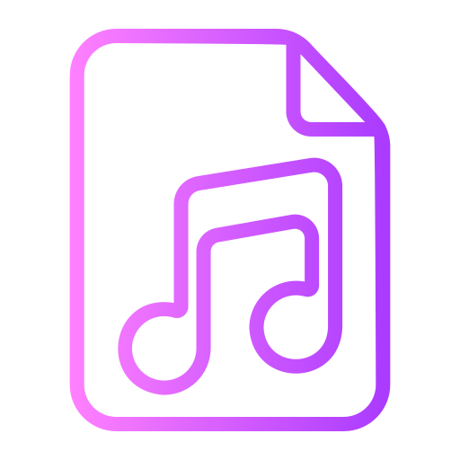 archivo de audio Generic gradient outline icono