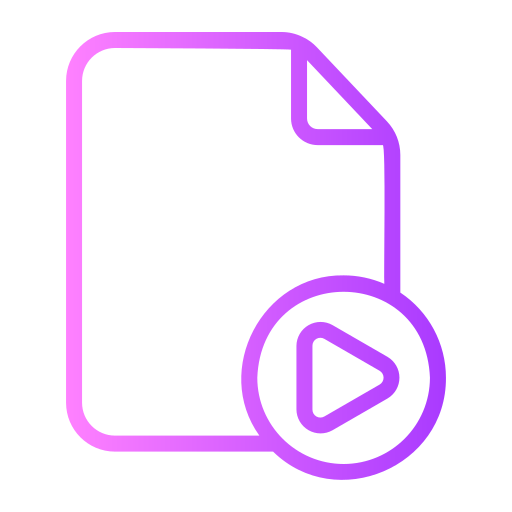 archivo de vídeo Generic gradient outline icono