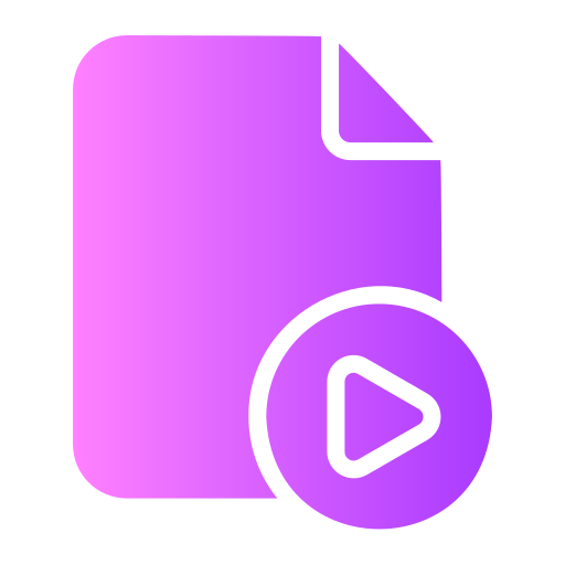 Video file Generic gradient fill icon