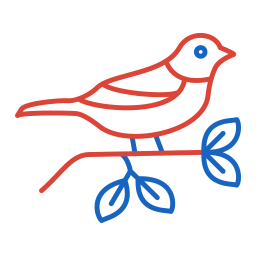 鳥 Generic color outline icon