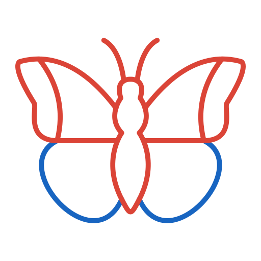 farfalla Generic color outline icona