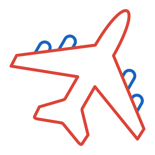 avión Generic color outline icono