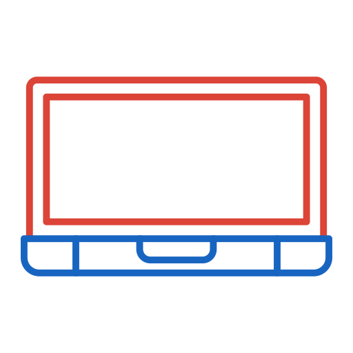 ordenador portátil Generic color outline icono