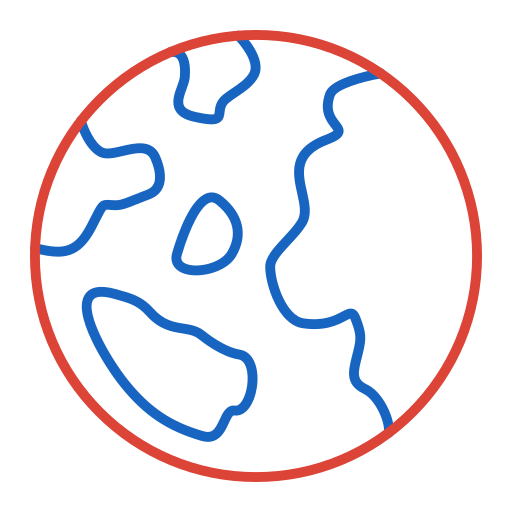 Earth globe Generic color outline icon