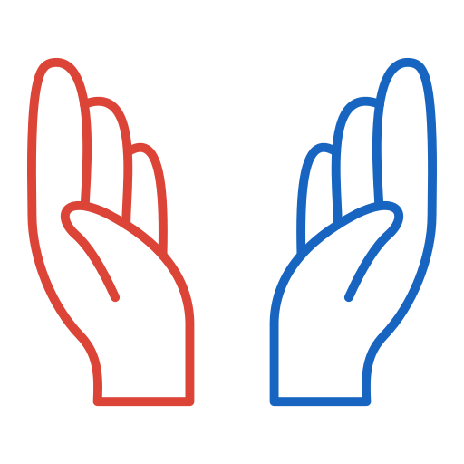 handen Generic color outline icoon