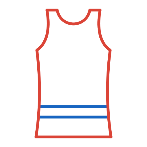 민소매 셔츠 Generic color outline icon