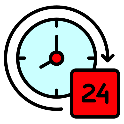 24時間 Generic color lineal-color icon