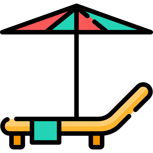 해변 의자 Special Lineal color icon