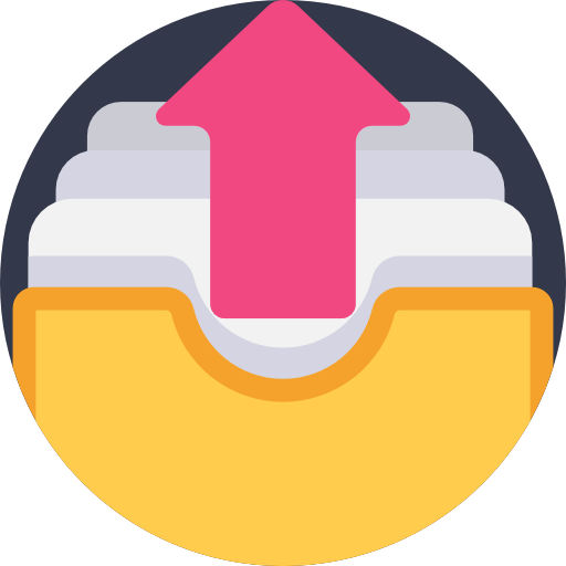 postvak in Detailed Flat Circular Flat icoon
