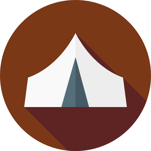 zelt Flat Circular Flat icon