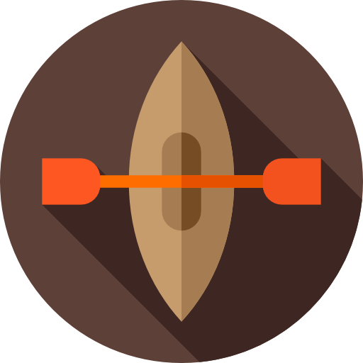 kajak Flat Circular Flat icoon