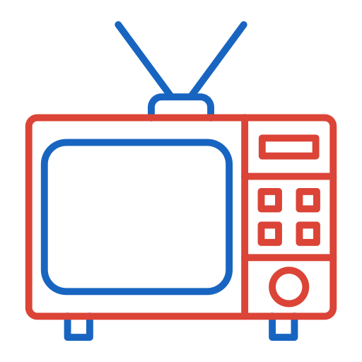 televisie Generic color outline icoon